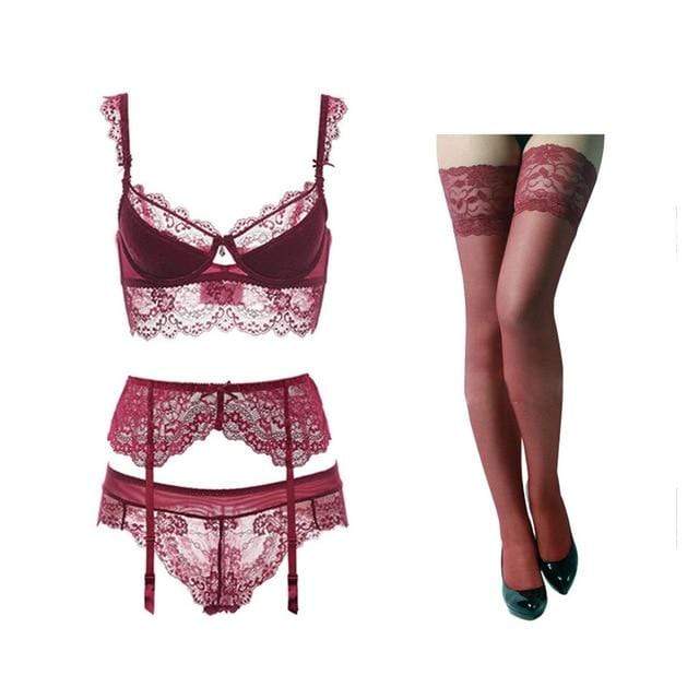 Komplet bielizny koronkowej z koronkowym biustonoszem typu bralette - Image 5