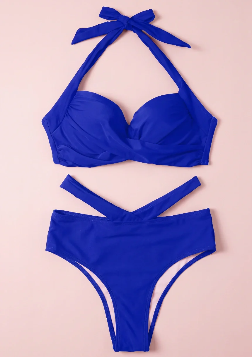 Dwuczęściowy strój kąpielowy bikini push up z wysokim stanem - Image 5