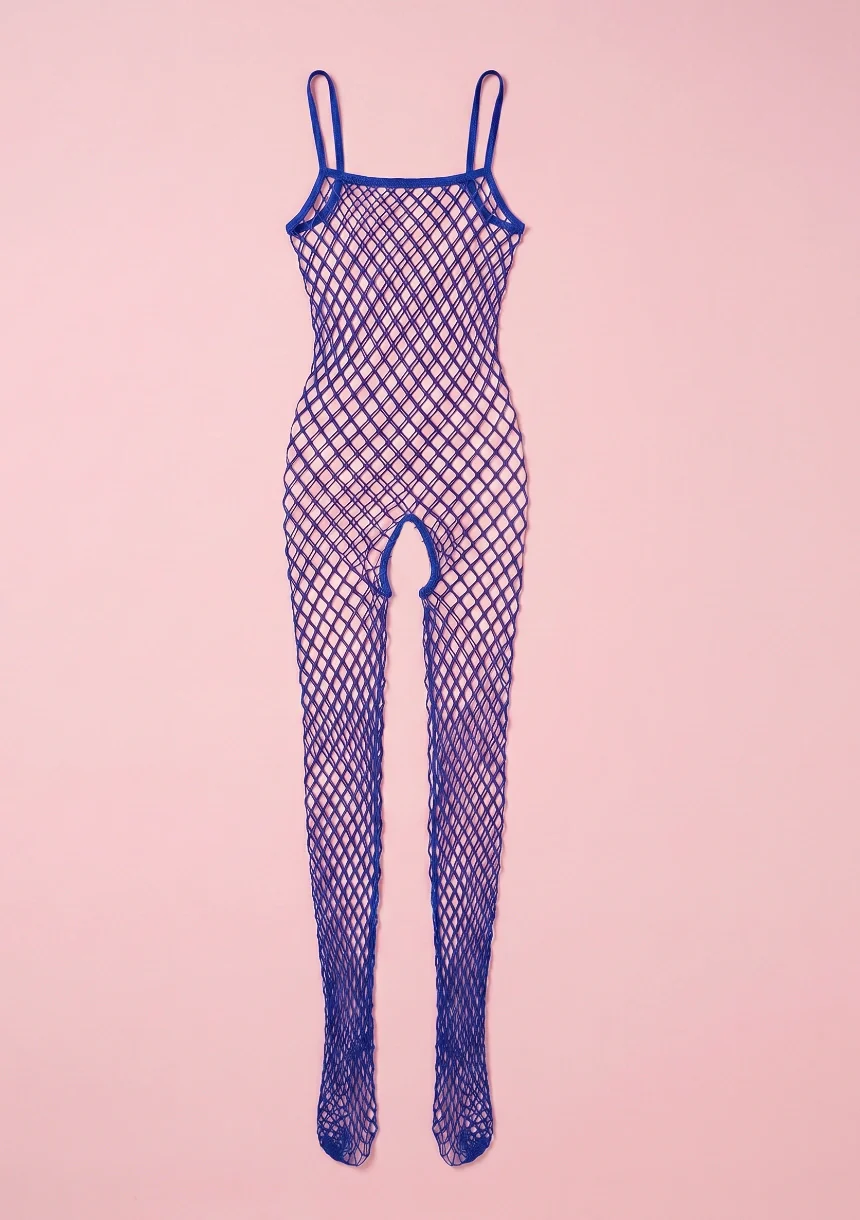 Siateczkowe bodystocking z ramiączkami - Image 2