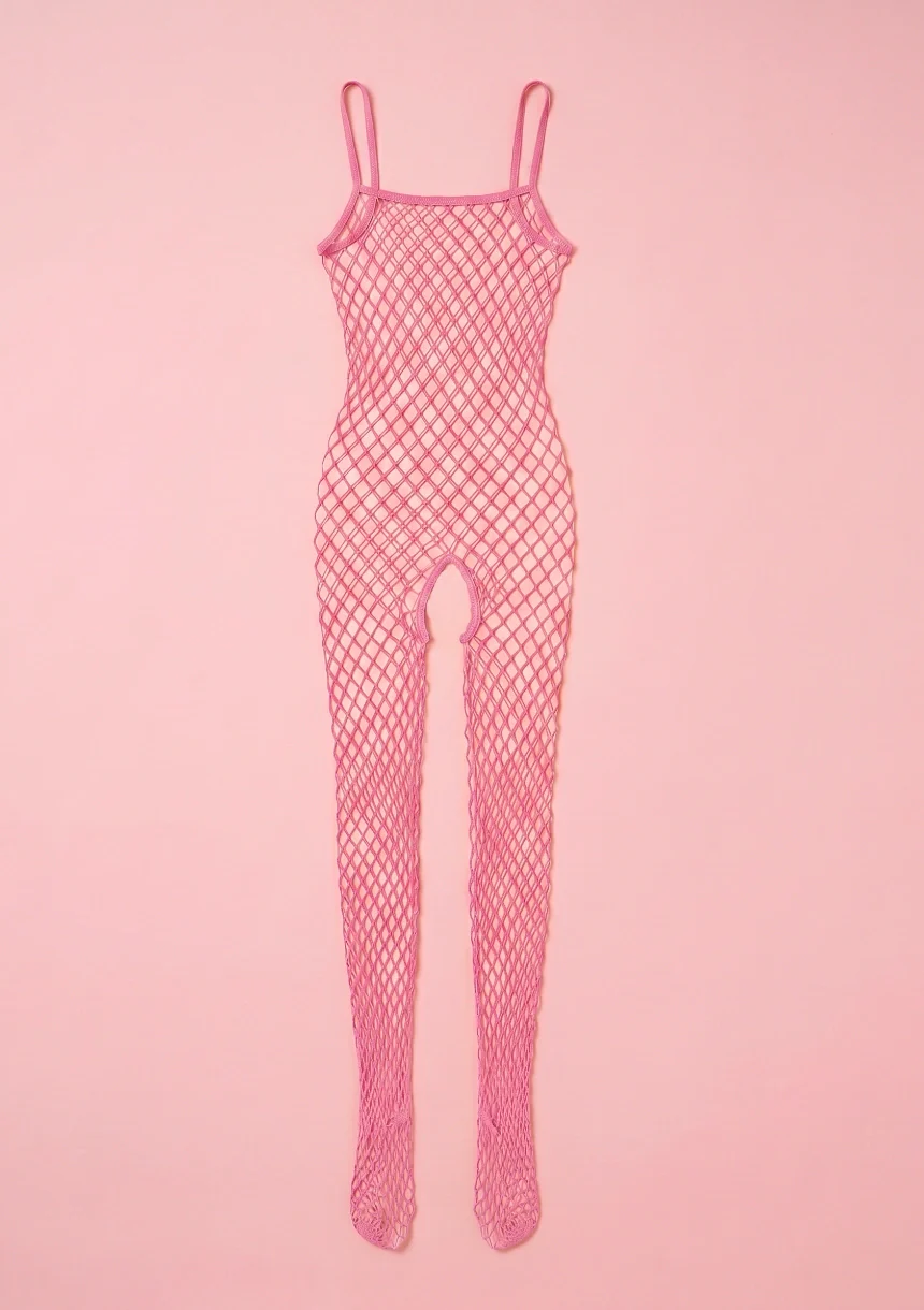 Siateczkowe bodystocking z ramiączkami - Image 3