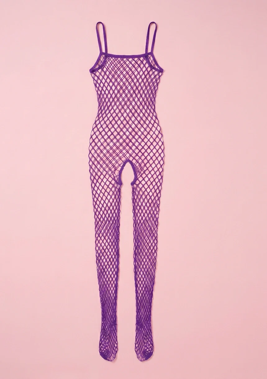 Siateczkowe bodystocking z ramiączkami - Image 4