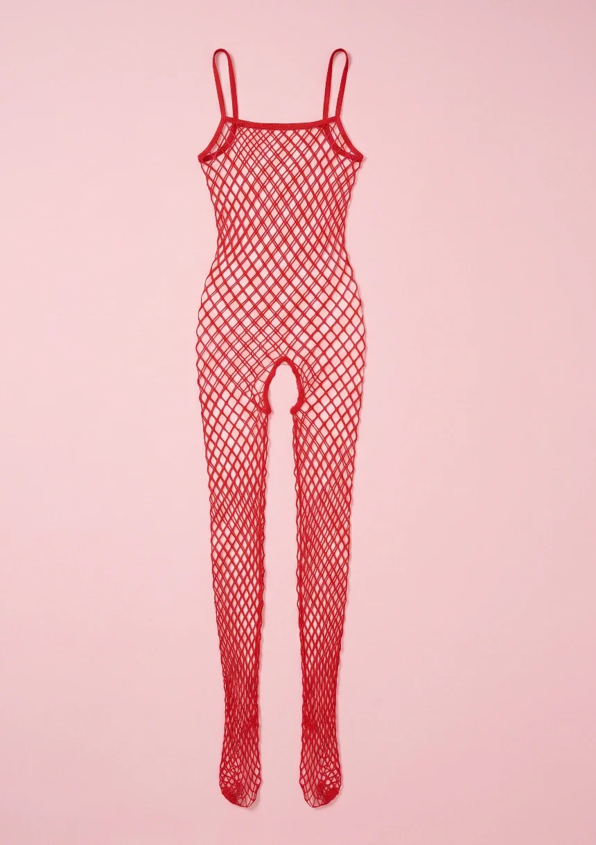 Siateczkowe bodystocking z ramiączkami - Image 5