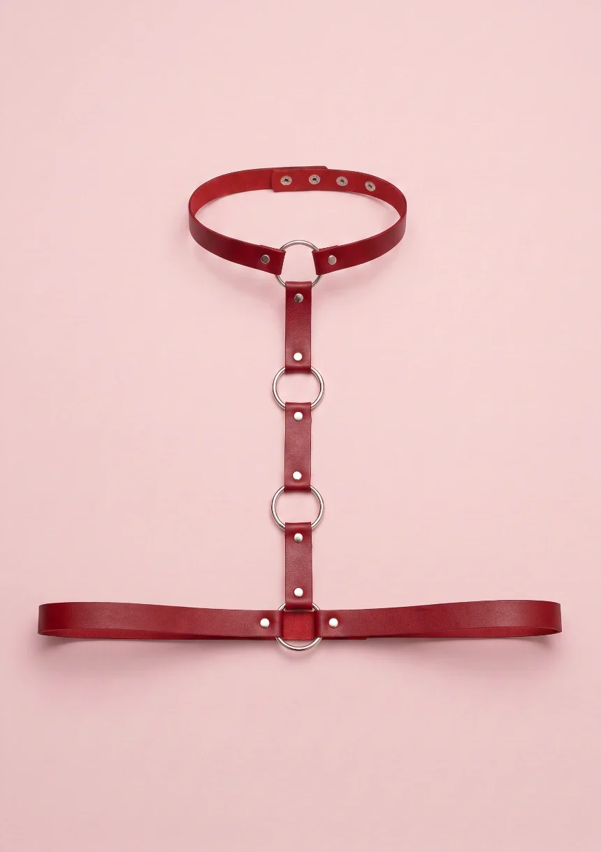Skórzany harness do biustonosza - Image 13