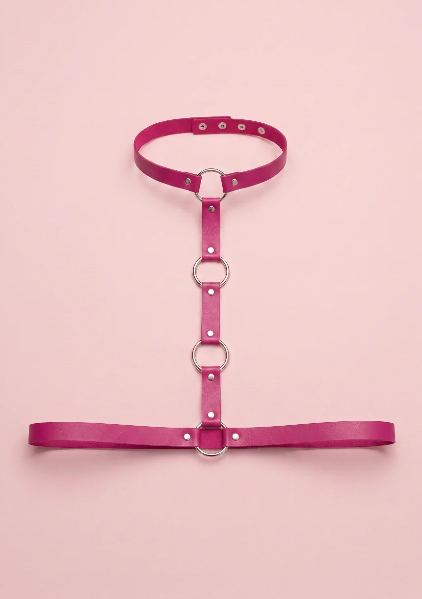 Skórzany harness do biustonosza - Image 15