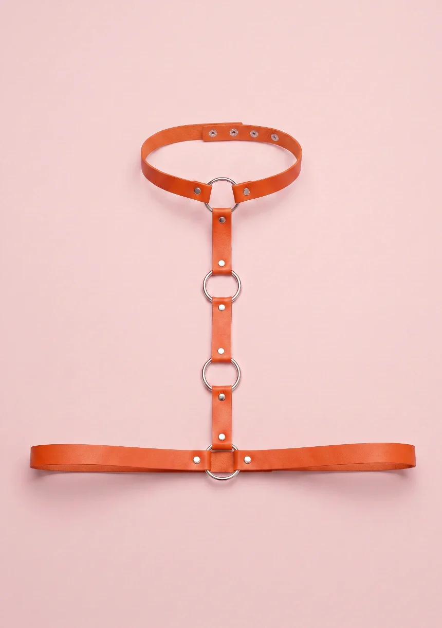 Skórzany harness do biustonosza - Image 19