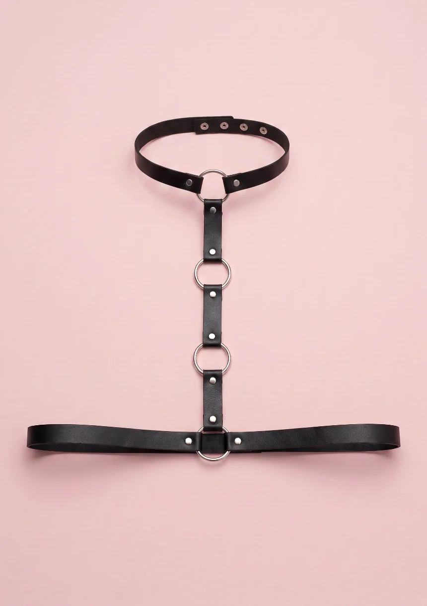 Skórzany harness do biustonosza - Image 3