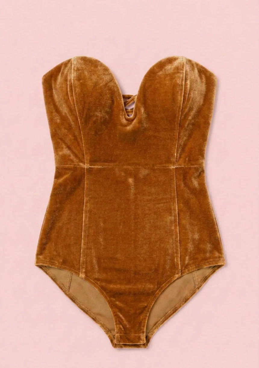Welurowe body z wiązaniem - Image 17